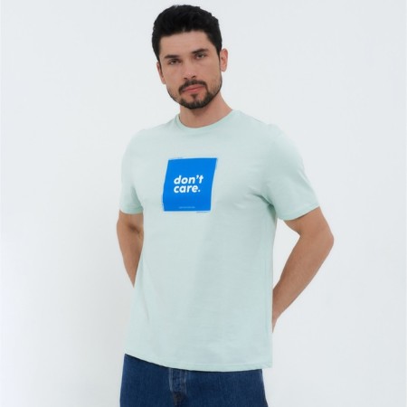 Male T -shirt, Aqua color, size 46 (m)