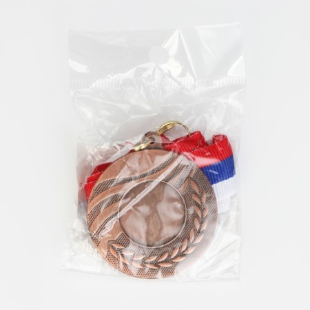 Medal for applying 007 diam 5 cm. Color of bronze. With a ribbon-5