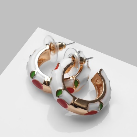 Emall Earrings "Apples", colored in gold