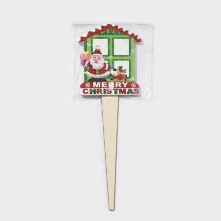 Topper decorative "House and Santa Claus" 8.8x25 cm-5