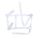 Nylon disin again, adjustable size, white