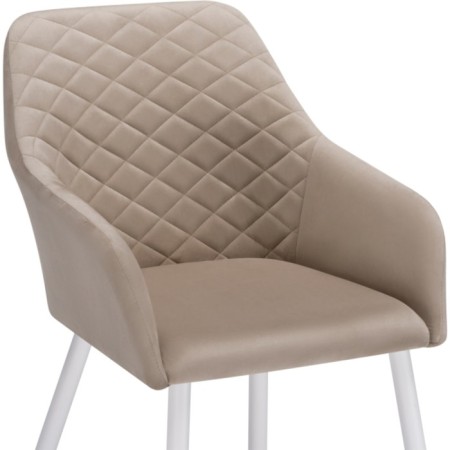 Steve Metal/velor, white/beige 52x68x81 cm-4