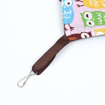 Gamak "suspension" for rodents 23*23 cm, calico, fleece, owl-3