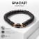 Bracelet unisex "hematite" discs, black color with gold, d = 7 cm