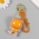 Trick rubber with carbine, strap "Boy in the orange sweatshirt" 7x4.5x3.5 cm
