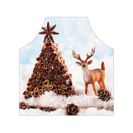 Apron kitchen with a photocrint "Figure spruce", adjustable, size OS-2