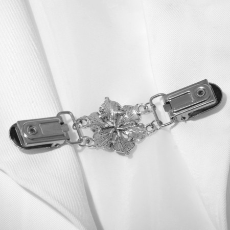 Cardigan clamp "Flowering", color black silver-3