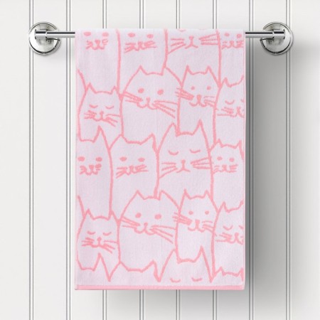Terry towel KitTens, size 70x130 cm, pink color-2