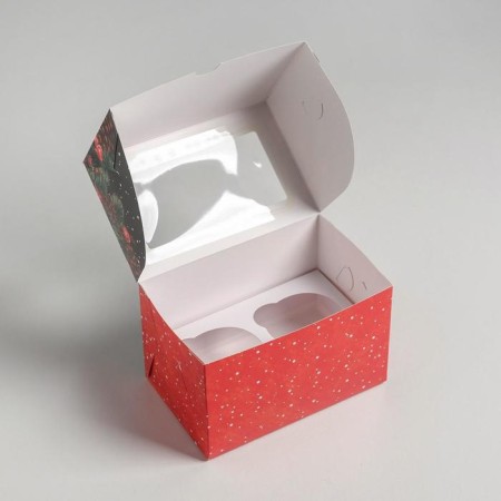 Capcake box "Happy New Year!" 10 x 16 x 10 cm, New Year-4