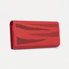 Women's wallet on magnets, red color