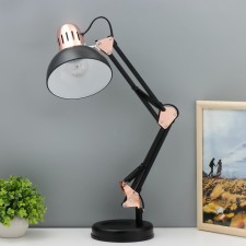 Joel table lamp E27 40W black and gold 15x15x63 cm Risalux