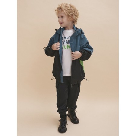 Vetrovka for boys, height 104 cm, sea wave color-4
