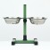 Stand with bowls, 2 x 500 ml, height 30 cm, collapsible, green