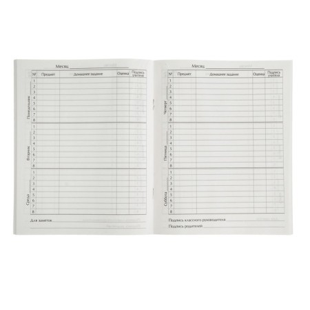 Universal diary for grades 1-11, "portfolio", soft cover, 40 sheets-4