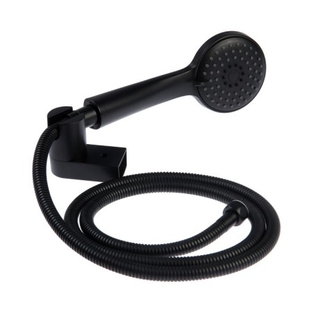 Accoona A71207F bath mixer, single -leaf, pour 300 mm, shower set, black-4