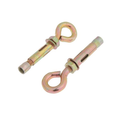 Anchor bolt, with a ring, galvanized, 10x50 mm, 100 pcs
