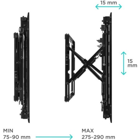 Broat Black 50 "-70" Max.50kg wall-mounted inclination-sliding 107755-3