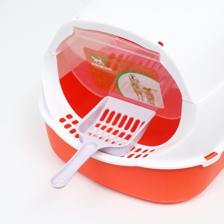Domik toilet 43 x 32 x 28 cm, white-red-3