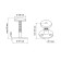 Tundra furniture fixator, adjustable, 35-48 mm.