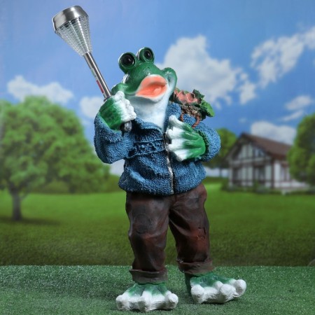 Garden Lanter "Frog in a sweater with a lantern" 58cm-1