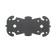 Figure mounting plate 135x60x2.1, polymer, black