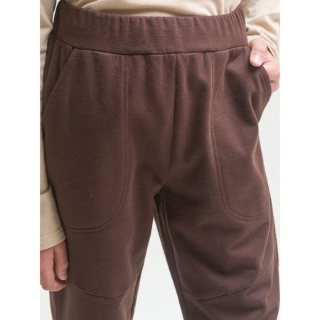 Pants for boys, height 134 cm, chocolate color-2