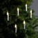 Garland “thread” 6 m with nozzles “candles on the clothespin”, IP20, dark thread, 30 LED, glow warm white, 220 V