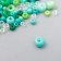 Glass beads 6/0-15/0 "Assorted Green" d = 1.5-4 mm, nr 10gr