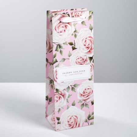 Gift package for a bottle, packaging, “only for you with love”, 35 x 13 x 10 cm-1