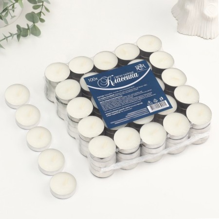 A set of tea candles "Classic", white, 100 pieces-3