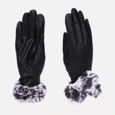 Female gloves, size 7.5, without insulation, black color