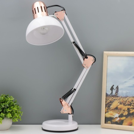 Joel table lamp E27 40W white-gold 15x15x63 cm Risalux