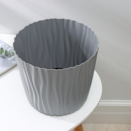 Kashpo for flowers with an insert “wave”, 8 l, d = 25 cm, h = 21.5 cm, color gray color-1