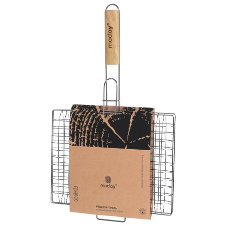 Ground grill Universal Maclay, 22x30 cm, chrome steel, for barbecue-13