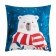 New Year's Ethel Pillow "Bear", 40*40 cm, 100% p/e, velor