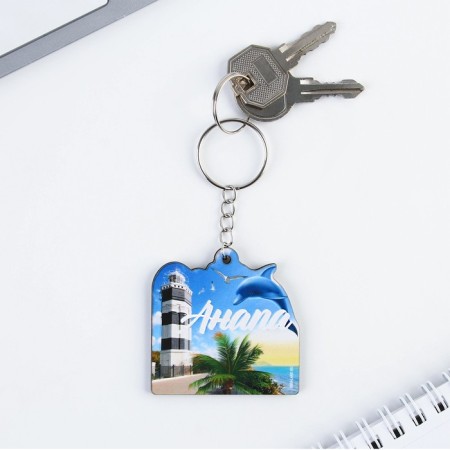 Wooden keychain "Anapa", 5 x 5 cm-1