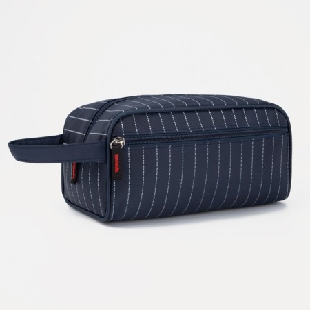 Lightning cosmetic bag, external pocket, blue color