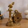 HOUSE OF TRAINS CAMINE "BALLER", H-28 cm, gold