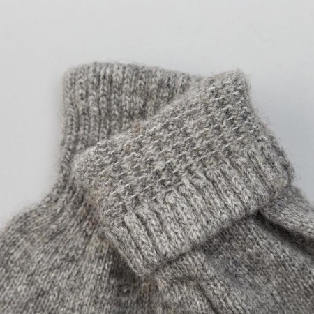 Female gloves from Mongolian wool, gray color, size 17-19 (6.5-7.5)-2