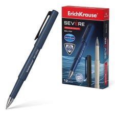 Ballic handle Erichkrause Severe, Ultra Glide Technology, Node 0.7 mm, blue ink, Troundwoman Soft-Touch, Super-Mirled Letter