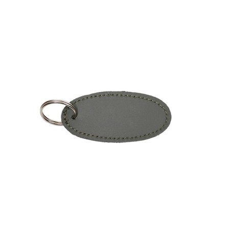 Key keychain, genuine leather, 36x77x3 cm, olive-1