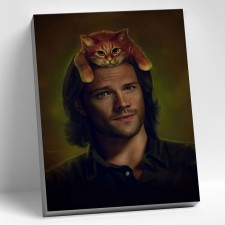 Picture on the numbers “Supernatural. Jared Padaleki 