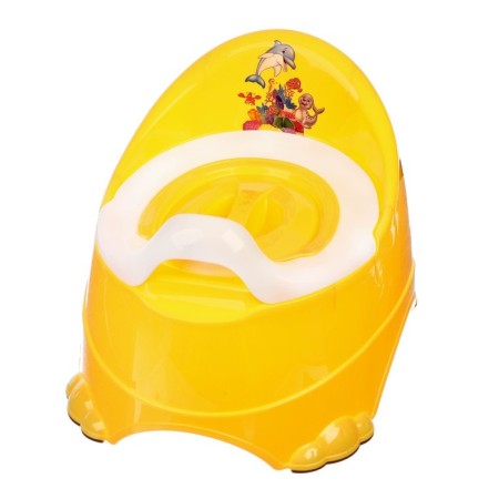 Pot children's anti-slip "Baby-compot" with a lid, a removable bowl, color yellow-7