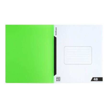 Notebook A5+, 48 sheets in the Erichkrause "Neon" cage, a plastic cover with a "sand" texture, an offset unit, a whiteness is 100%, a green-8