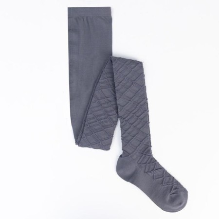 Pantyhose children's openwork, gray color, height 134-140 cm