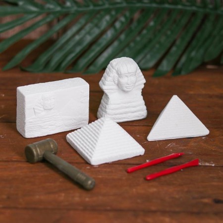 A set of archaeologist "Ancient Egypt", series: 4 briquettes, hammer, chisel-1
