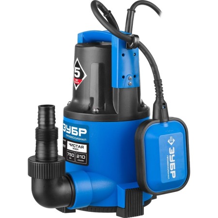 Drainage "Bison" NPCh-T3-750, 750 W, 210 l/min, pressure 8.5 m, pumping level up to 5 mm-1