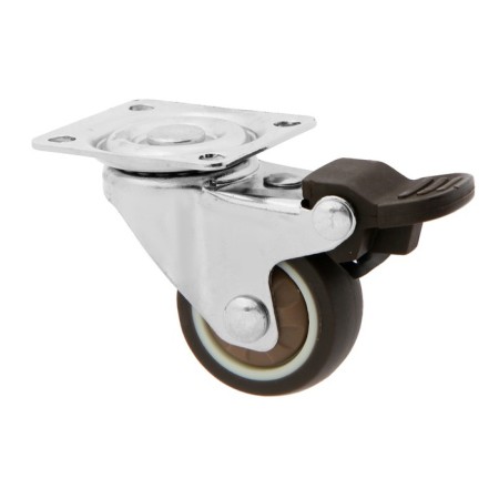 Furniture wheel Cappio d = 38, with a stop, rotary, soft move, tpr coating