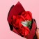 Bouquet of soap roses, red