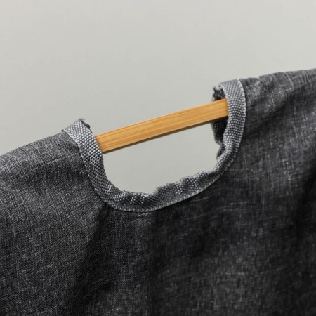 The basket is universal with a lid of the share "Lenon", 37 × 43 × 66 cm, the color is gray-2